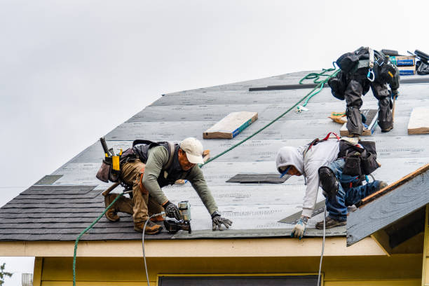 Professional Gutter Installation technician working in Holloway, OH